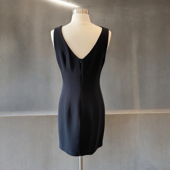 BCBG Max Azria Paris Sleeveless V-Neck Empire Mini Cocktail Dress With Low Back - Picture 8 of 11